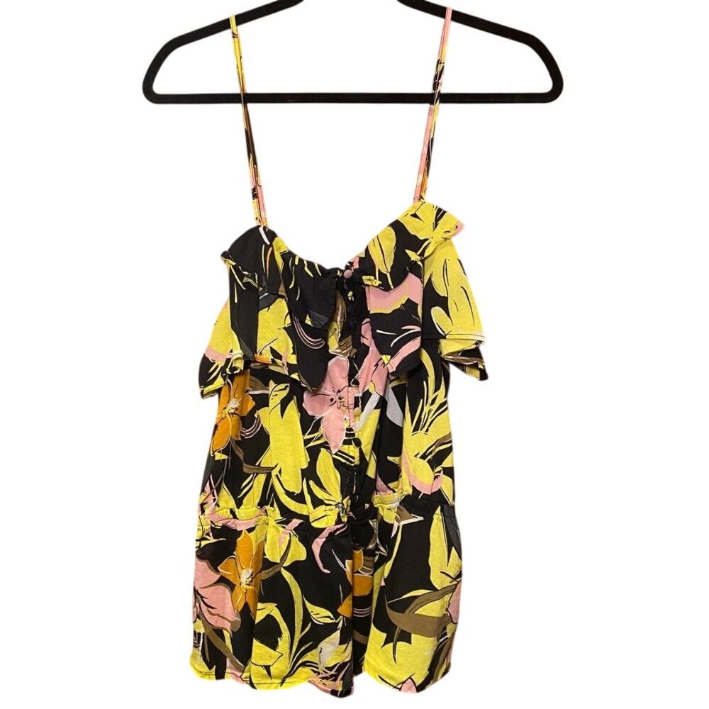 Who What Where - Multicolor Button Ruffle - Tank Top Blouse - Picture 3 of 6